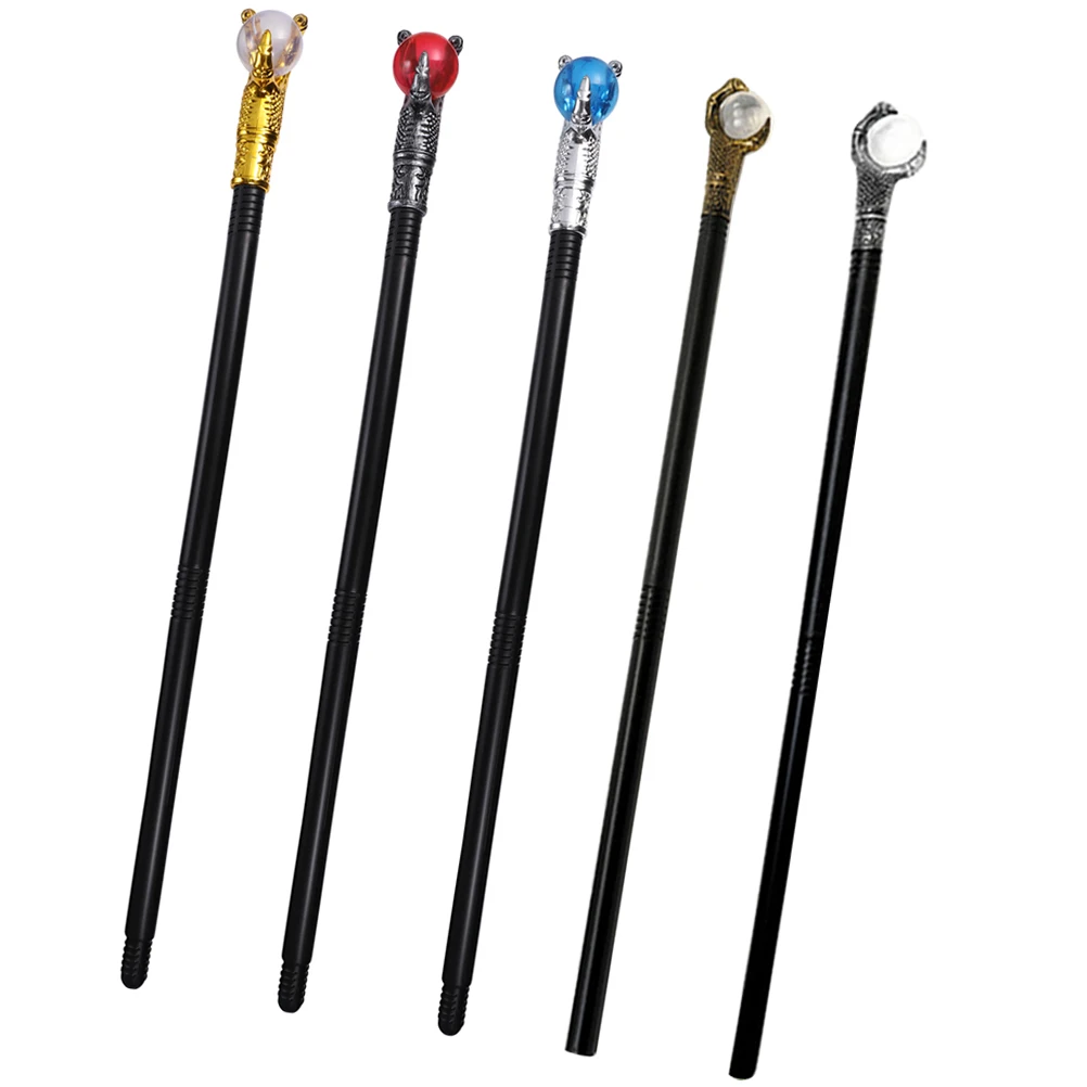 

5pcs Scepter Props Cane Halloween Craft Walking Stick Party Supplies Toy Decorative Crutch Stick Photo Prop Cosplay Accessories