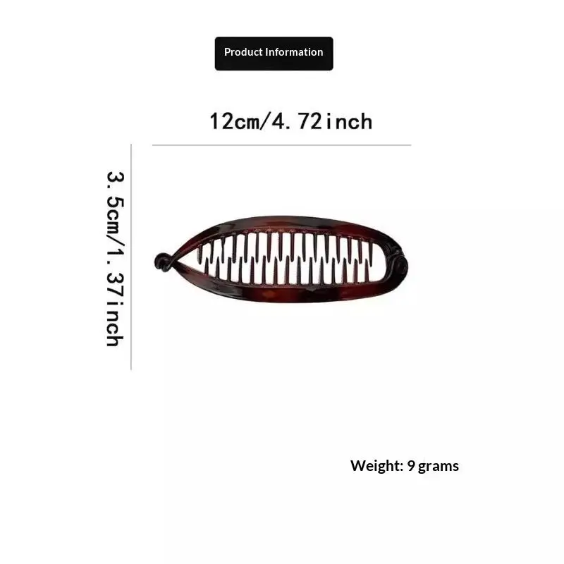 Fischförmige Bananen-Haarspangen, Pferdeschwanz-Clips, Haarreifen, Damen-Haaraccessoires, Haarnadeln, Twist-Clips – Detail 12
