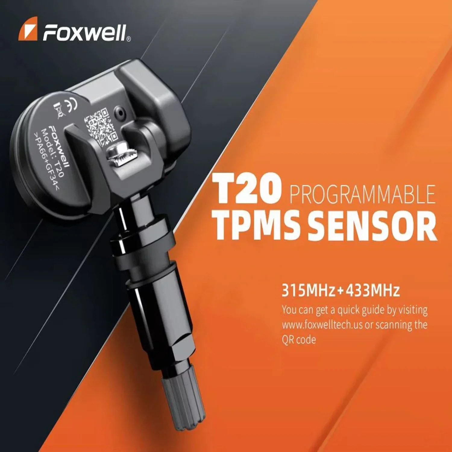 Foxwell T20 MX-Sensor TPMS 2 in 1 433MHz 315MHZ OE Universal Activate Programming Tire Pressure Monitor Test Repair Tools T1000