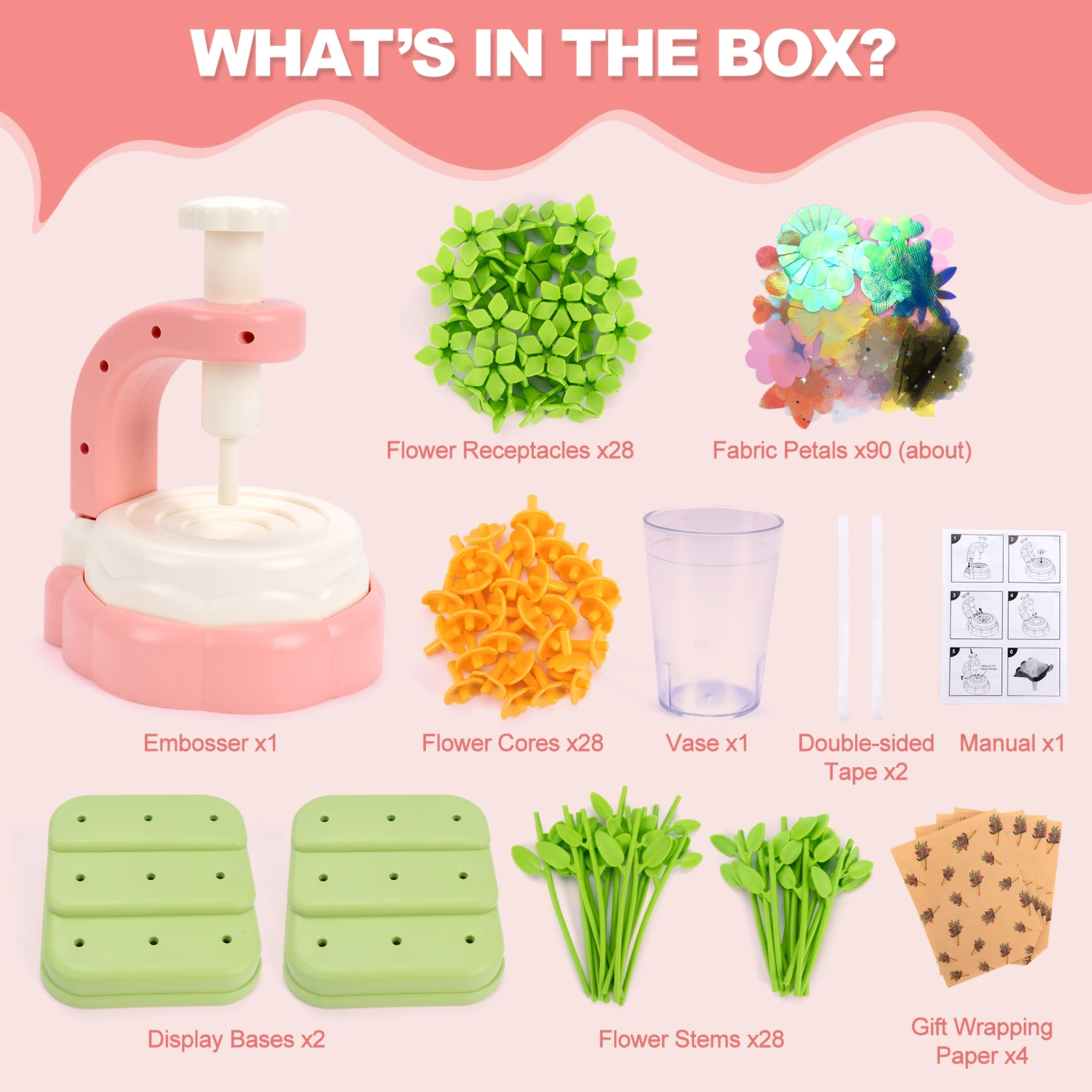 Ręcznie robiony zestaw do symulacji bukietów DIY Maszyna do wytłaczania Zabawki DIY Zestaw do rękodzieła kwiatowego Interaktywne puzzle dla rodziców i dzieci Prezenty dla dziewczynek