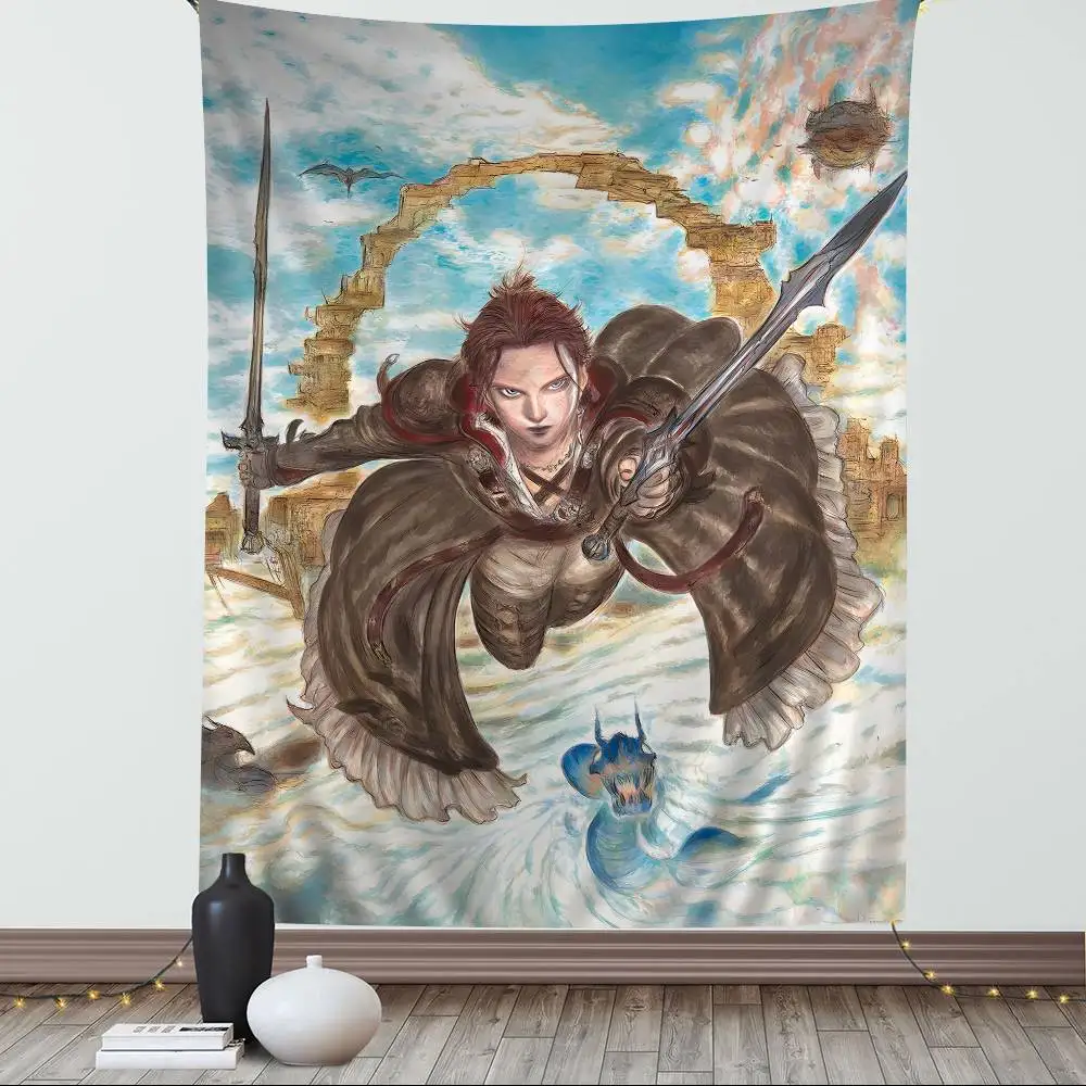 Y-Yoshitaka Amano Art Cartoon Tapestry Art Science Fiction Room Home Decor Wall Hanging Home Decor