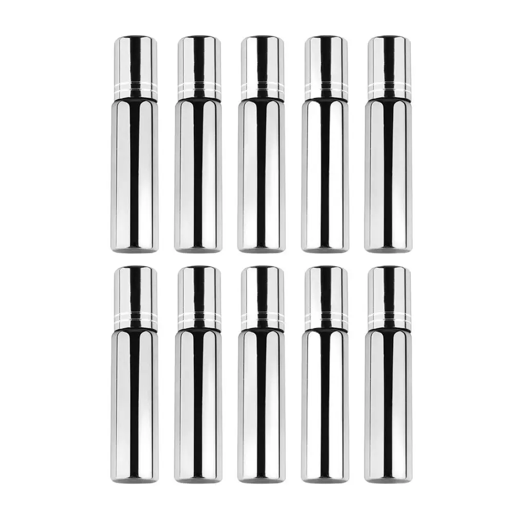 

10Pcs Roll on Bottles Durable Glass Essential Oil Roller Bottle Leakproof Travel Perfume Container Portable Sub Bottle Uv