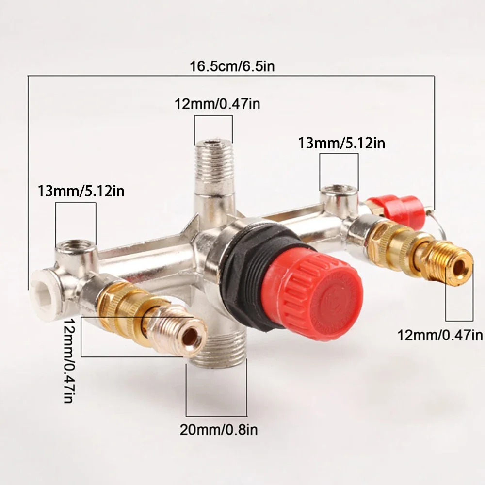 أجزاء أداة السلطة مقاييس ضغط الهواء ضاغط الهواء ثقب واحد مفتاح الضغط مضخة باما قوس الجمعية منظم المنوع