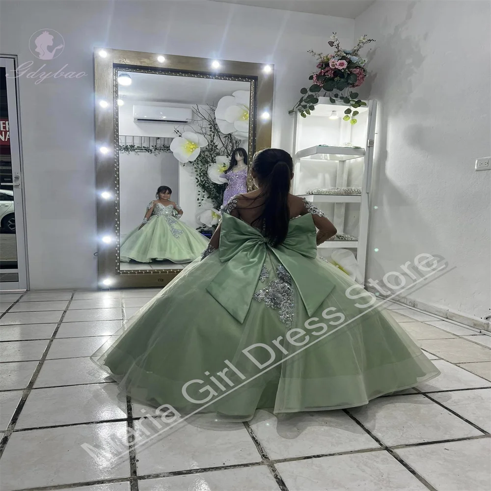 abito-da-ragazza-di-fiore-verde-per-matrimonio-abito-da-sera-da-spettacolo-per-moderatore-di-prima-comunione-per-ragazza-in-tulle-gonfio-di-pizzo-argento