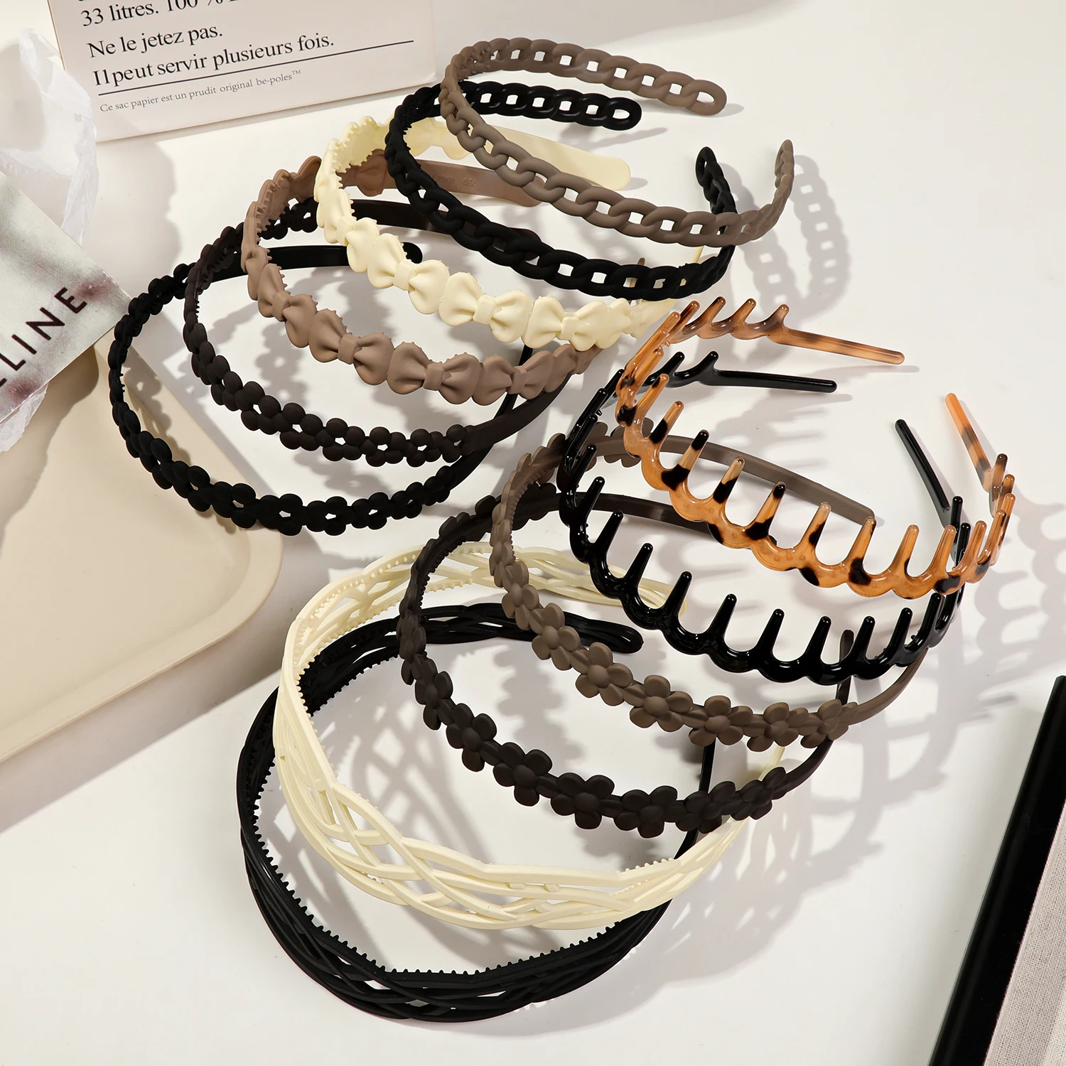 Solid Color Headbands for Women Non Slip Sports Hairband Yoga Gym Face Wash Summer Beach Daily Back to School Gift