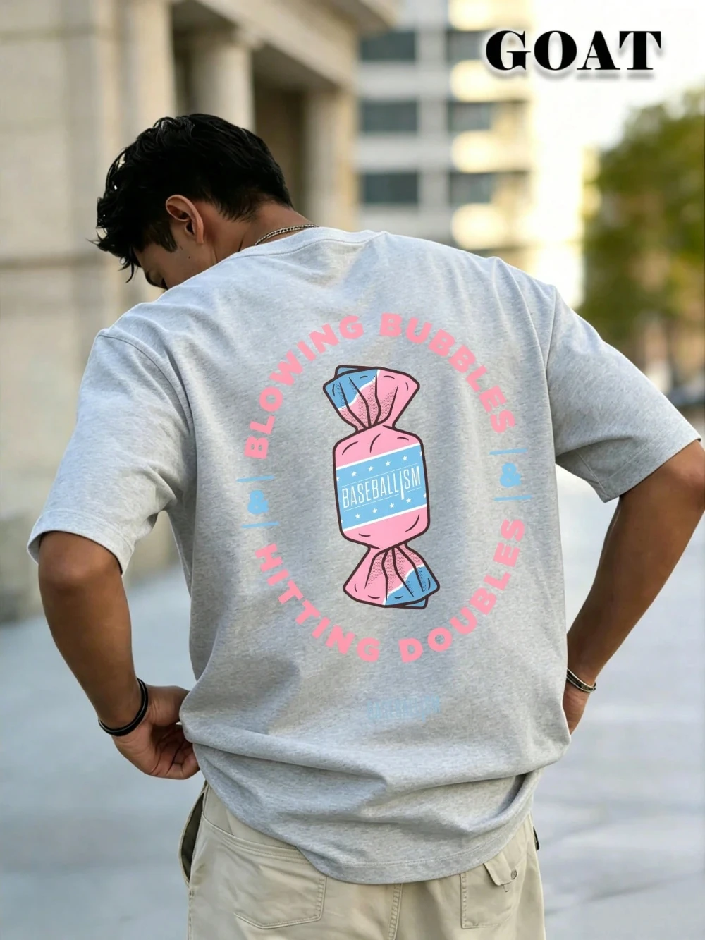 Children's And Youth's T-Shirts Blowing Bubbles Hitting Doubles Baseball Casual T-shirt Top Interesting Ball Design Sporty Style
