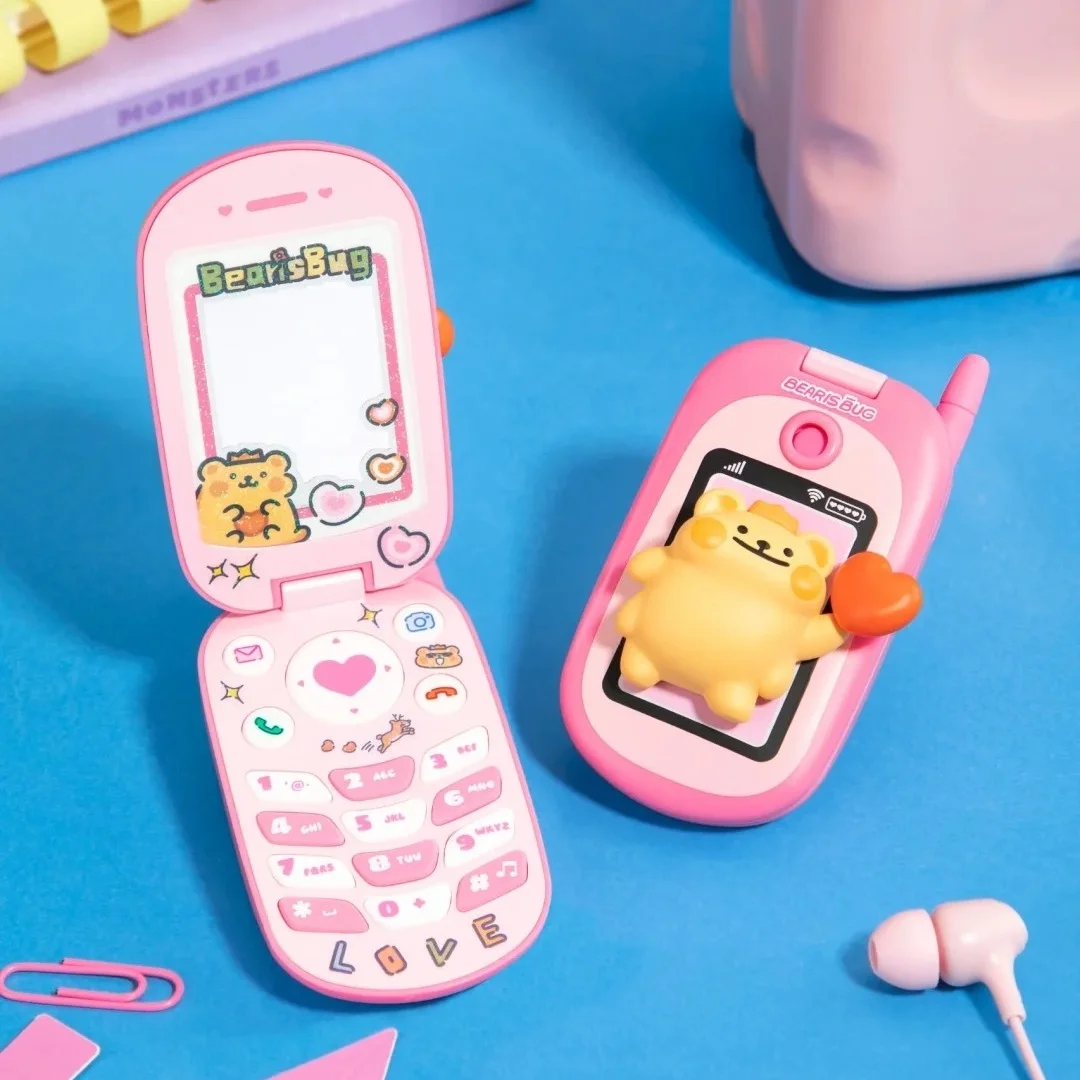 Oryginalny telefon Bearisbug dzwoni seria modna pudełko z niespodzianką zabawka kreatywny wyświetlacz rysunek uroczy prezent urodzinowy figurka kolekcjonerska