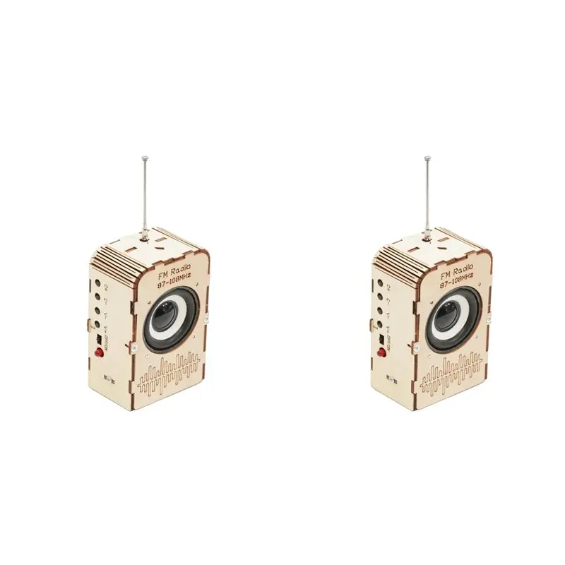 

【LAST CHANCE】2X DIY Radio Model Physical Practical Educational Craft Kits Wooden Science Project Model For Gift Kids Chi