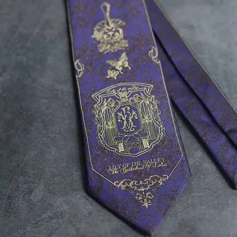 Cravate d'église Lily of the Valley, uniforme JK, accessoires de chemise attachés à la main pour femmes, cravate DK décontractée pour hommes et femmes, tendance