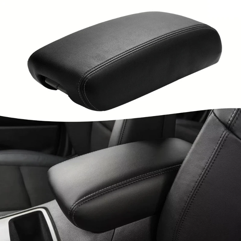 Car Armrest Storage Box Mat,PU Leather Car Center Consoles Cover for Grand 2011-2020 Trucks Easy Installation