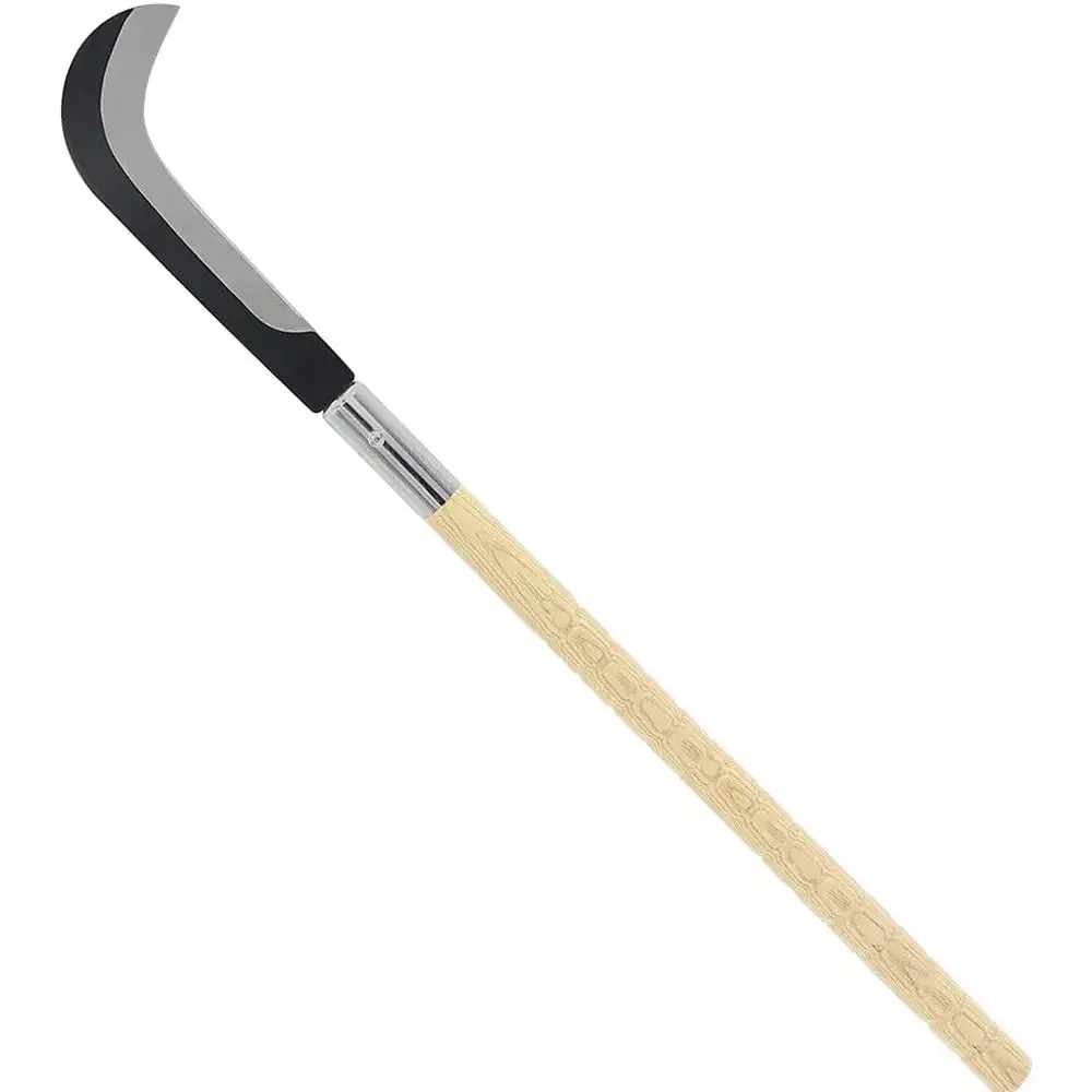 3-Pack 30.5-inch Curved Sickle Blades with Long Wood Handles