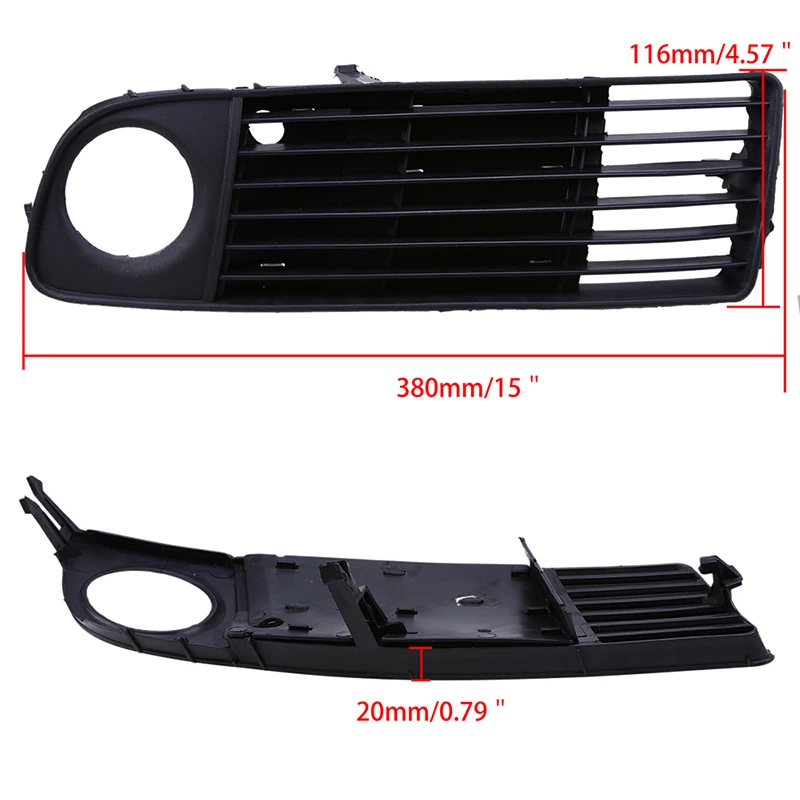 Car Front Bumper Lower Fog Light Grille Foglight Cover Grill for Audi A6 (C5) Sedan/Avant 1997 1998 1999 2000 2001 Pre-facelift