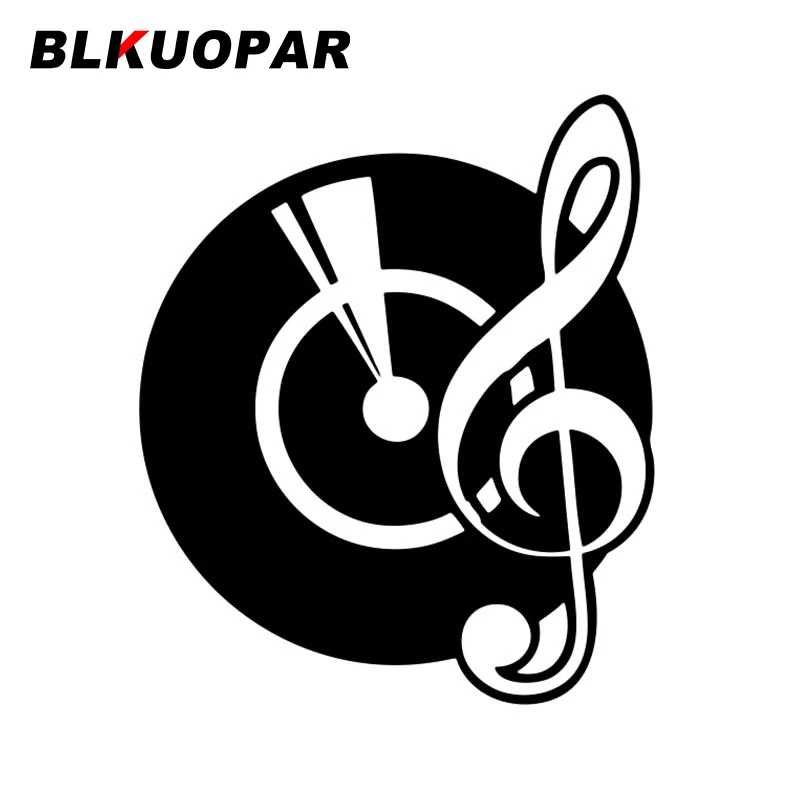 

BLKUOPAR Music Note and CD Art Funny Car Stickers Personality Sunscreen Decal Anime Creative Caravan Windows Vinyl Car Wrap