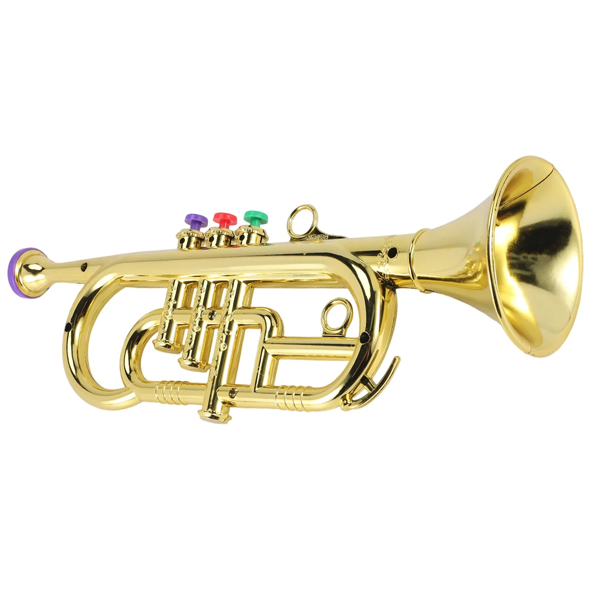 

Trumpet 3 Tones 3 Colored Keys Simulation Play Mini Musical Wind Instruments for Children Birthday Party Toy Gold