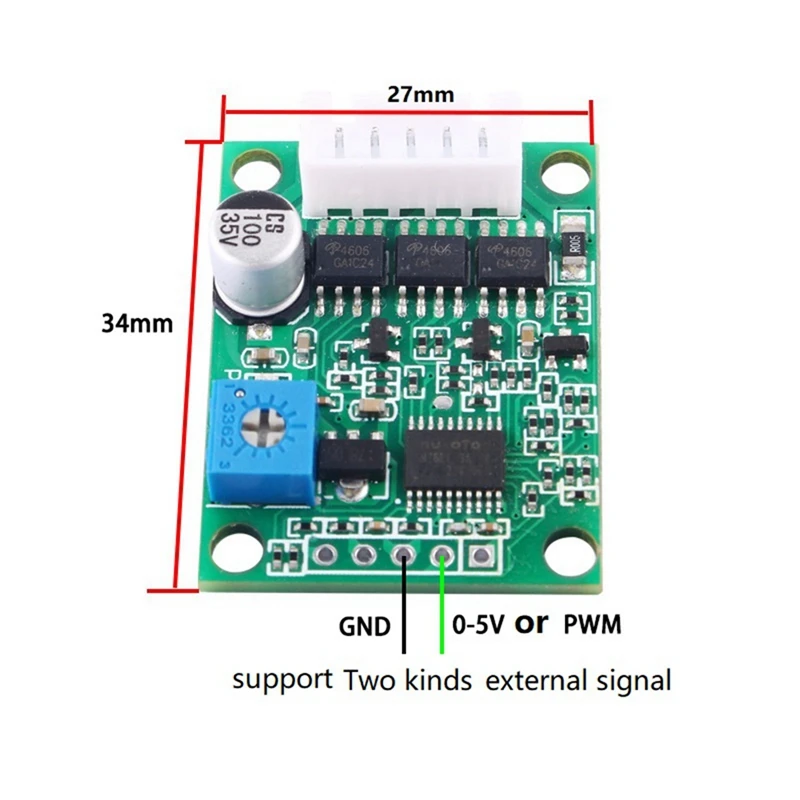 1 Set Sensorless Control Board BLDC Speed Controller 3 Phase Governor Hallless Switch Module