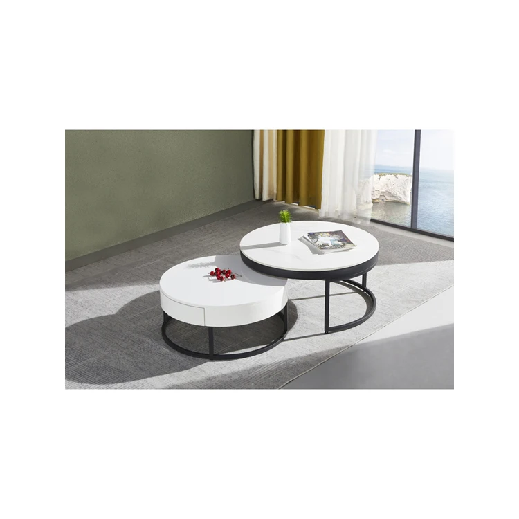 Wholesale High Quality China Manufacturer Luxury Living Room Side Round Table Custom Coffee Table