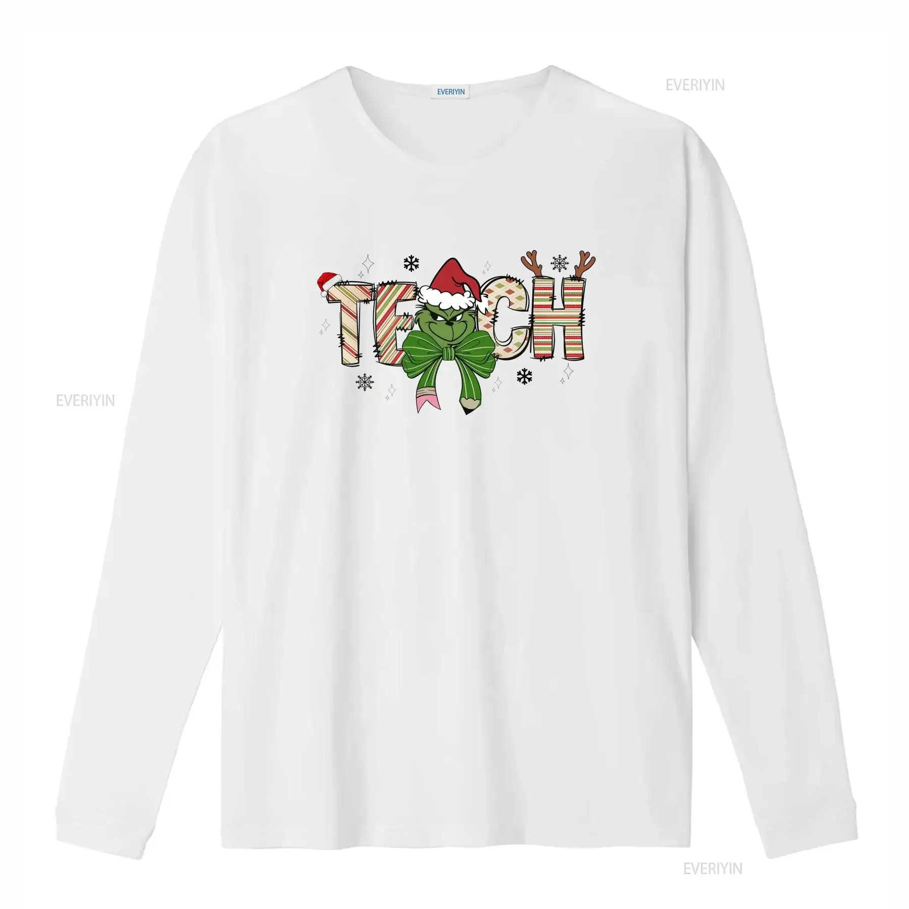 Christmas Teacher Sweater Cute GifT T Shirt Teach for Appreciation vintage Washed Versatile designer clothes