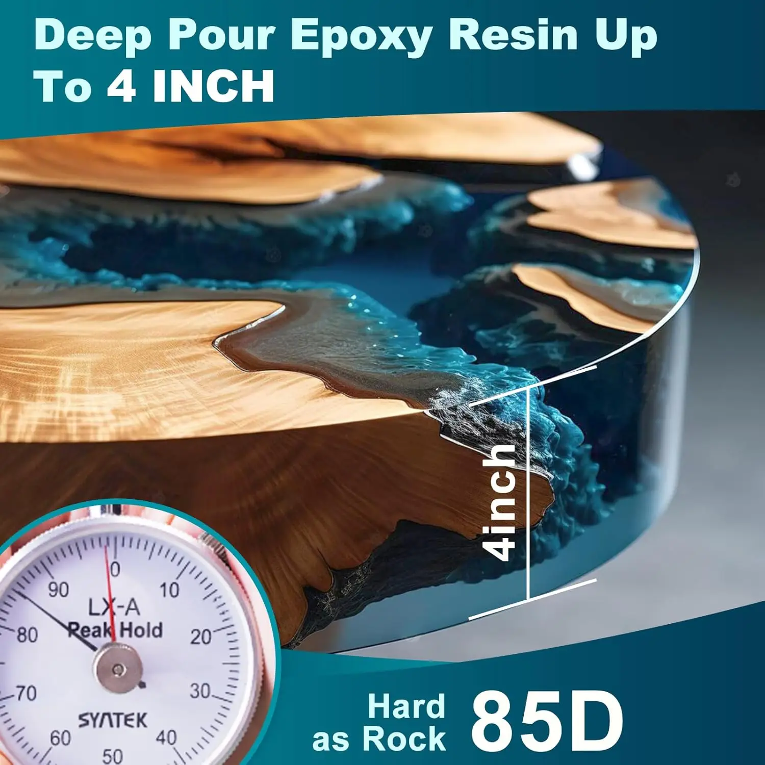 Let'S Resin Epoxy Resin 150Oz Deep Pour Epoxy Resin Kit, Low Viscosity, Bubble Free, Crystal Clear Casting Resin For River