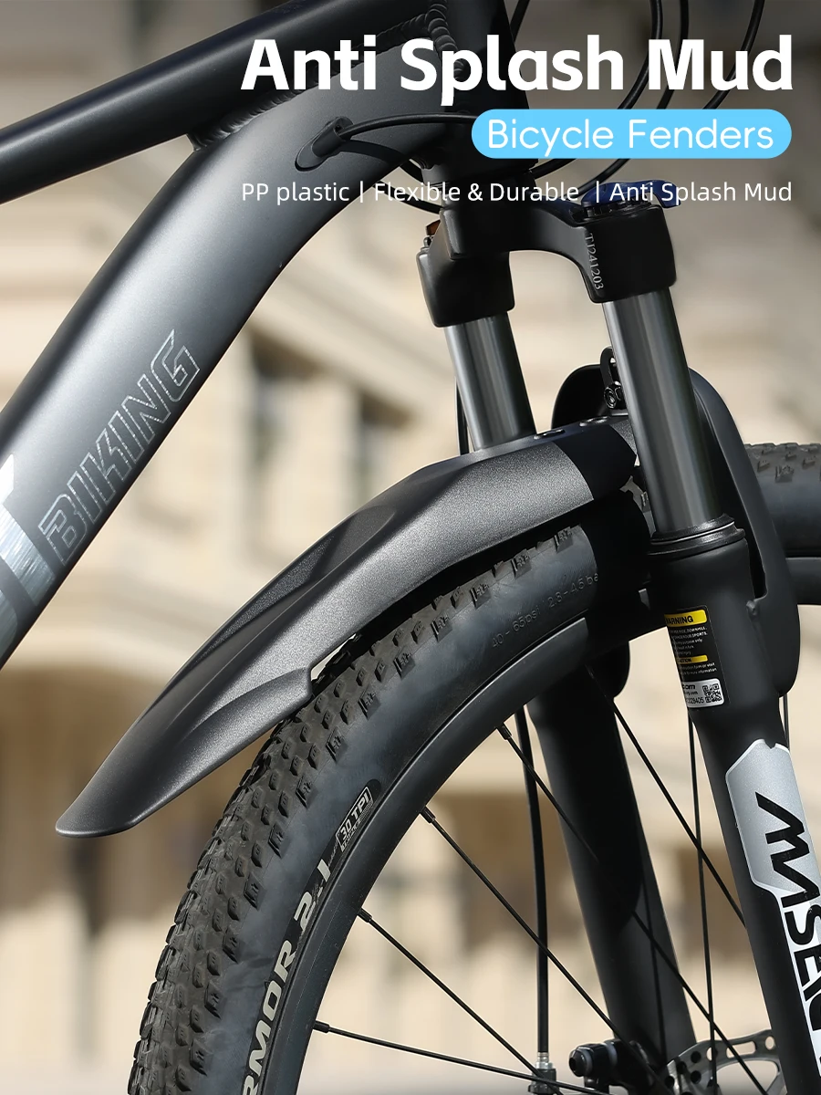 AliExpress West Biking WEST BIKING 2 Piece Bicycle Mudguard Board Mountain Bike Front And Rear Dust Mudguard Universal Riding Accessories