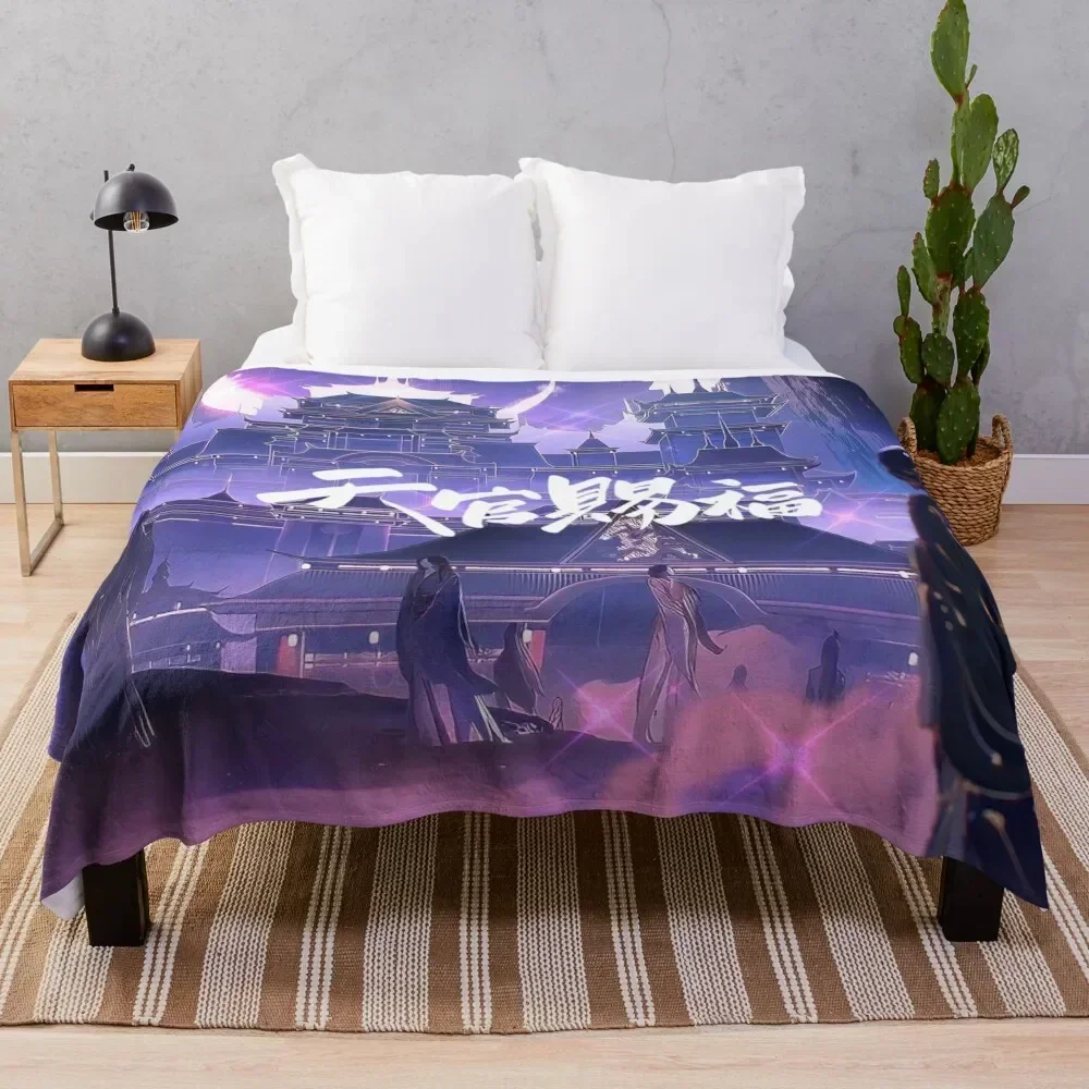 

Heaven Official's Blessing HD Throw Blanket bed plaid manga Summer Beddings Stuffeds Blankets