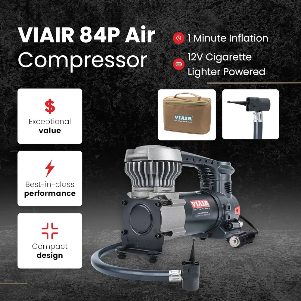 

85P - 00085 Tire Inflator Portable Air Compressor for Car, Truck & SUV 12V On/Offroad Tire Pump Air Compressor Portable Heavy