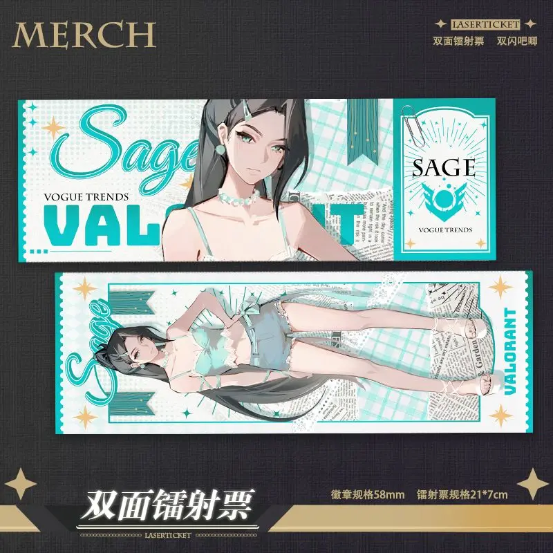 2 قطعة أنيمي VALORANT القرنفل حكيم تأثيري المرجعية الليزر تذكرة الطلاب اللوازم المدرسية القرطاسية دبابيس بروش شارة