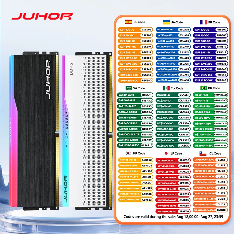 DDR5 RGB Desktop Memory 16GB 32GB