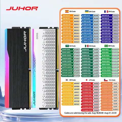 DDR5 RGB Desktop Memory 16GB 32GB JUHOR