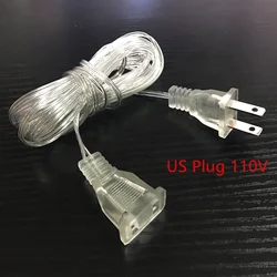 3M Cắm Nối Dài Dây Nối Dài EU/Mỹ/USB Cắm Cho Đèn LED Dây Đèn Cưới Navidad Trang Trí đèn Led Vòng Hoa DIY Đèn Giáng Sinh