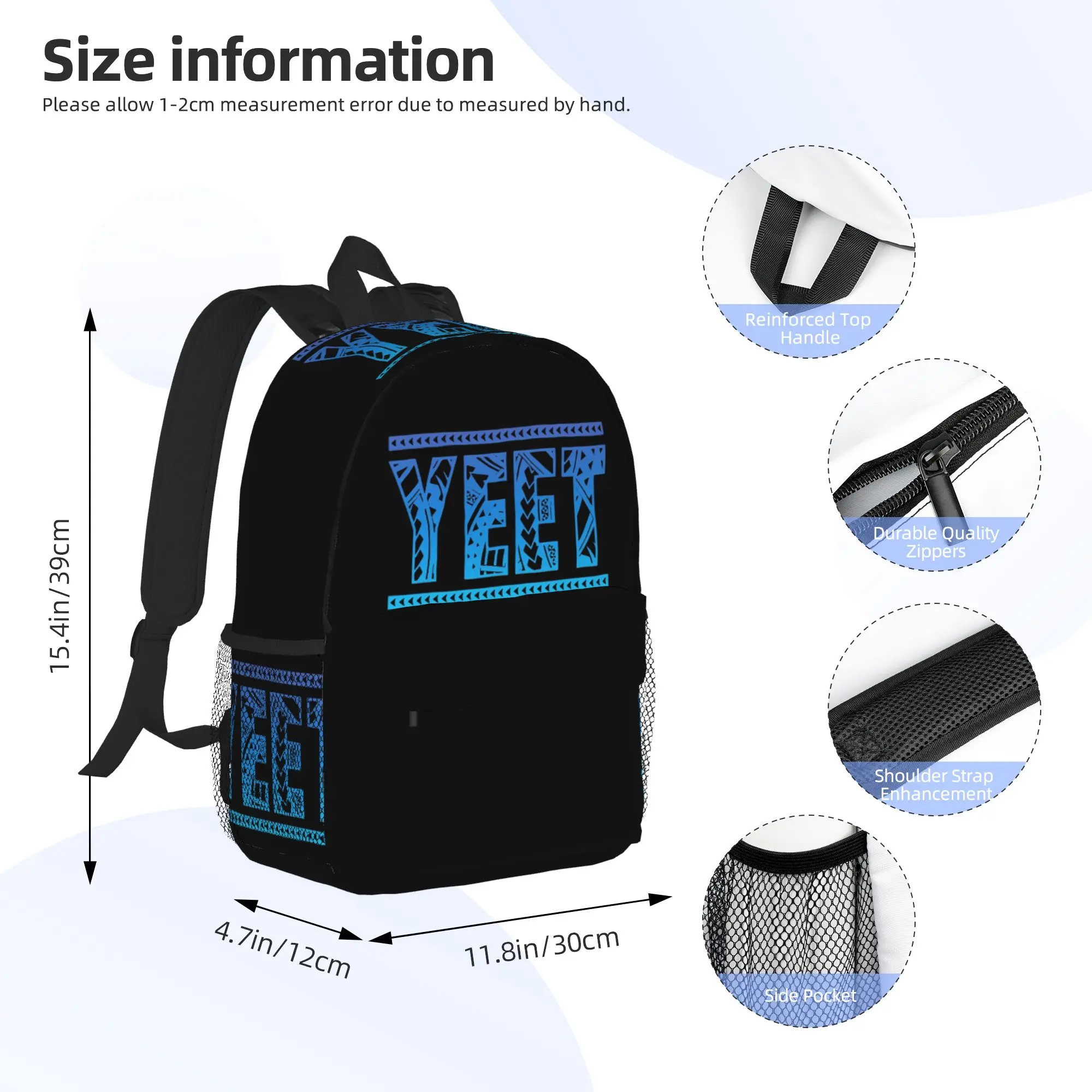 Jey Uso Yeet Pattern jey Backpack Hot Sale Daypack Large Capacity Boys Girls BookBag Shoulder Bags for Men Women School Bag