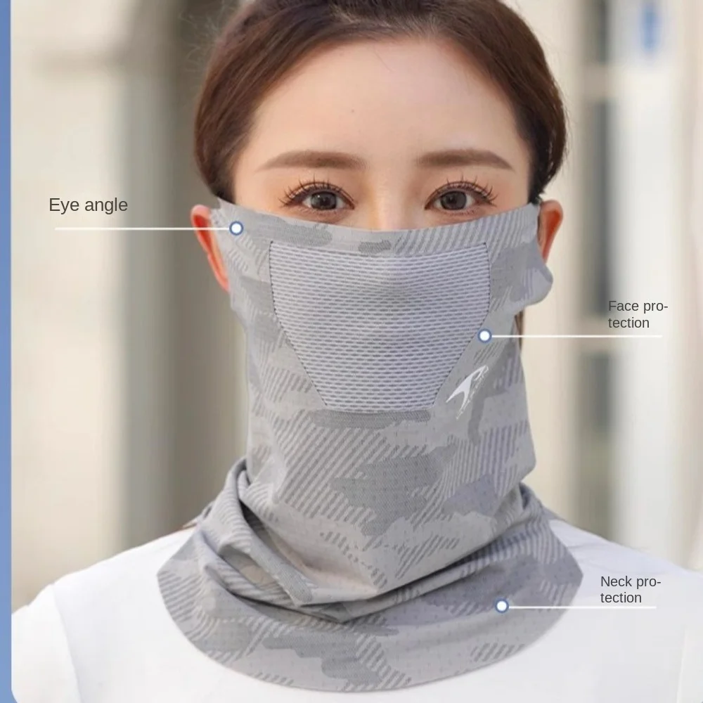 

New Anti-UV Sunscreen Mask Breathable Dustproof Neck Gaiter Motorcycle Scarf Outdoor Sports