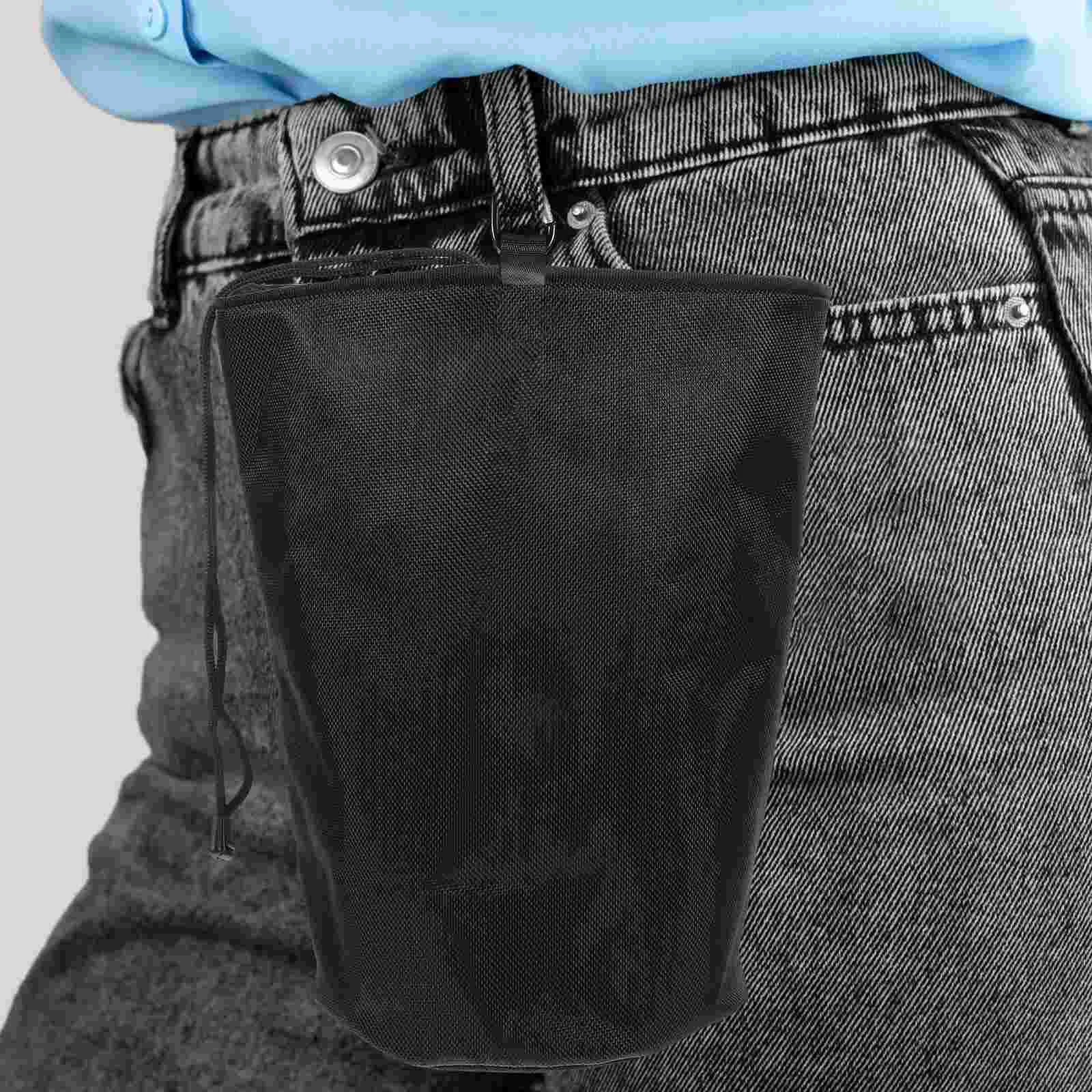 Borsa portaoggetti per la casa Comoda clip per vestiti Cintura appesa Nero salvaspazio Molletta rotonda multifunzionale