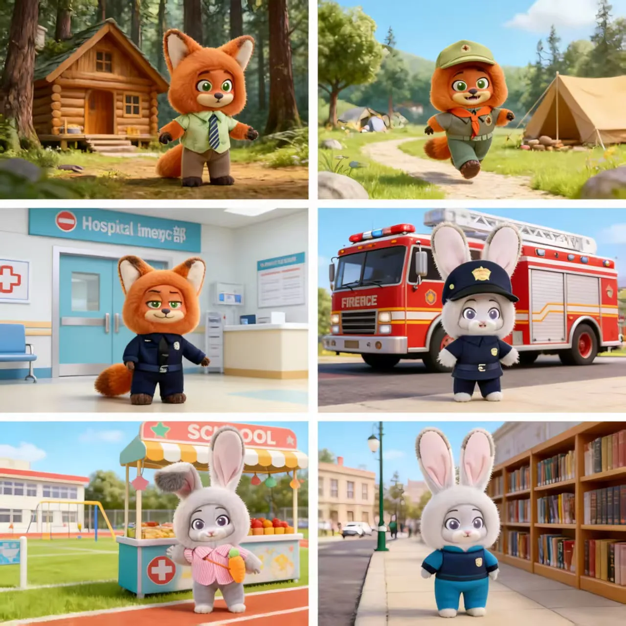 

Disney Zootopia Nick & Judy's Growth Journey Series, плюшевая слепая коробка, милая мультяшная модель, украшения, сюрприз, загадочный подарок