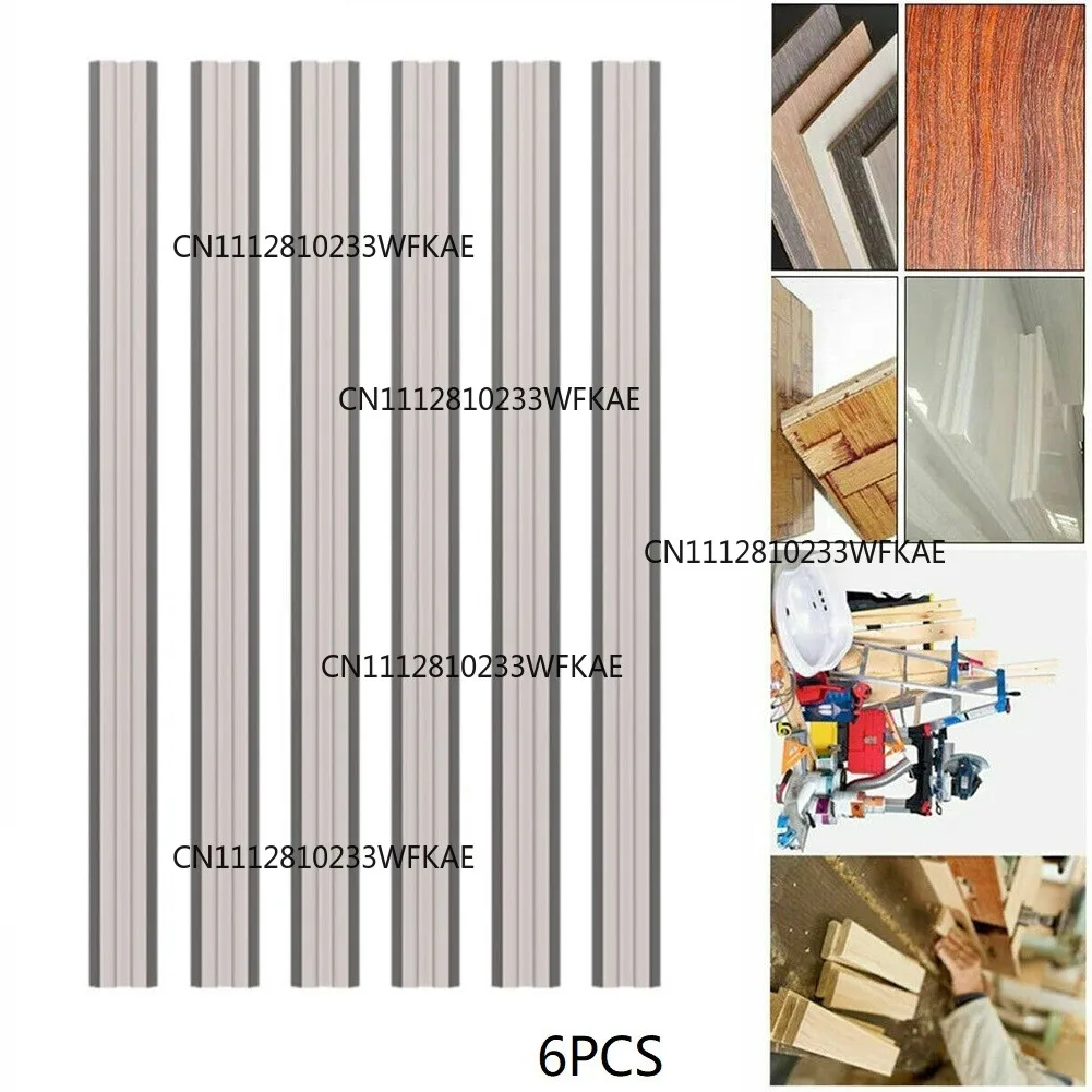 6pcs 82mm Wood Planer Blade HSS Reversible Electric Planer Knife Woodworking Machinery Parts