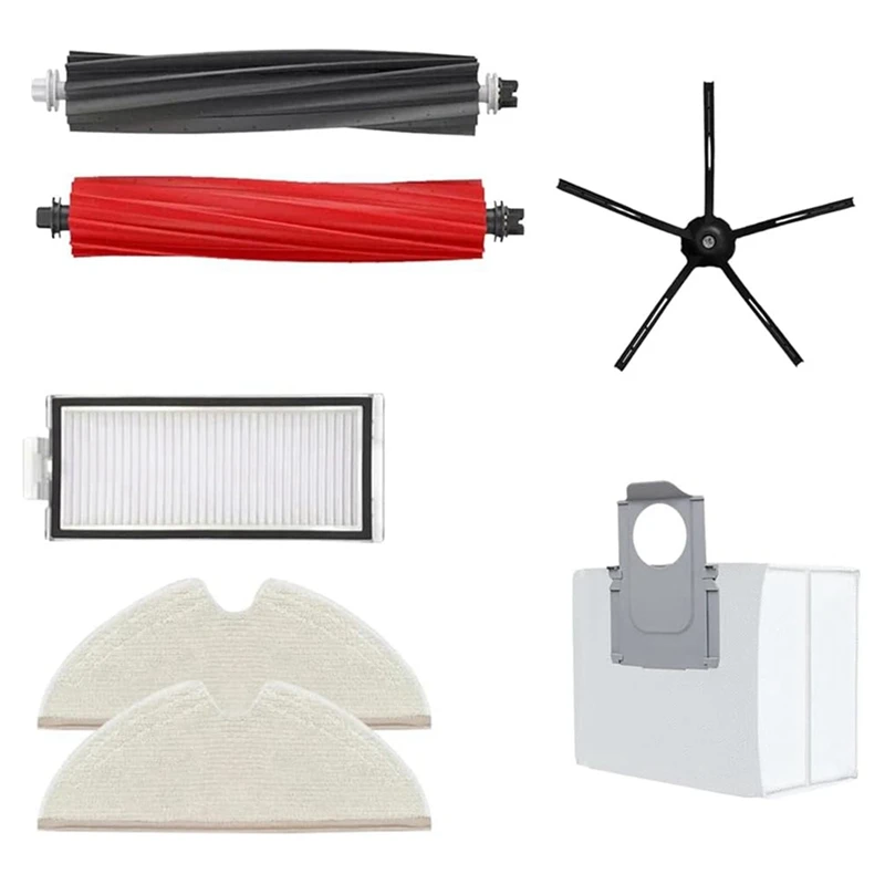 A98G-For Roborock Q8 Max/Q8 Max+/Q5 Max/Q5 Max+/Q5 Pro/Q5 Pro + مكنسة كهربائية فرشاة جانبية رئيسية فلتر Hepa ممسحة قماش أكياس الغبار