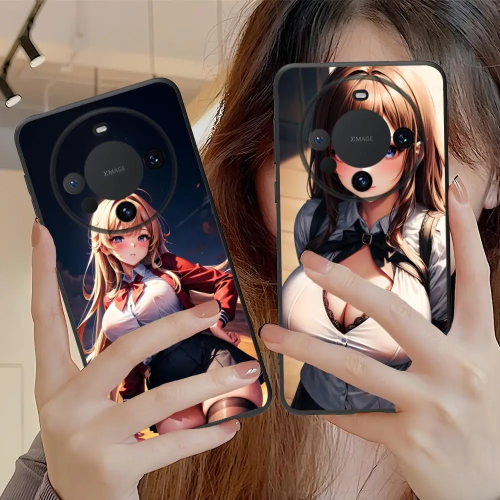 JK زي مدرسي فتاة جراب هاتف لهواوي ماتي 60 50 40 30 20 10 برو زائد لايت E 5G الطباعة الملونة واقية غطاء فاخر