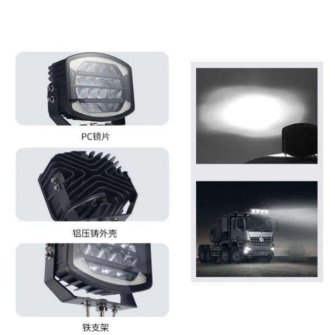 5/7/9 Inch LED Driving Light, Truck Off‑Road Bumper Spot Light for Modification