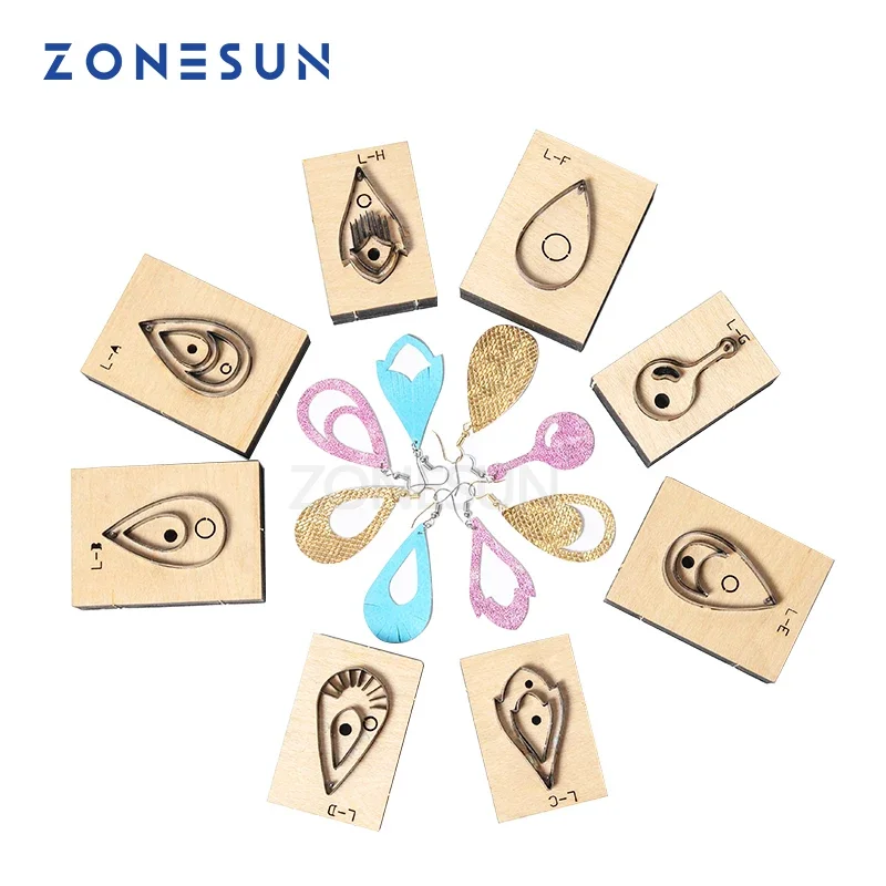 ZONESUN Leather Earring Cutting Die Tassel Steel Rule Die Leather Decoration Tool For Die Cutting Machine DIY Handicraft Cutter