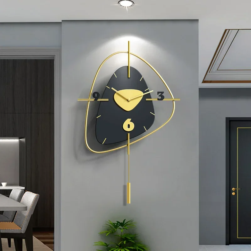 Nordic Personality Fashion Home Use Living Room Decoration Restaurant Metal Mute Creative Bedroom Art Clocks Wall Home Decor