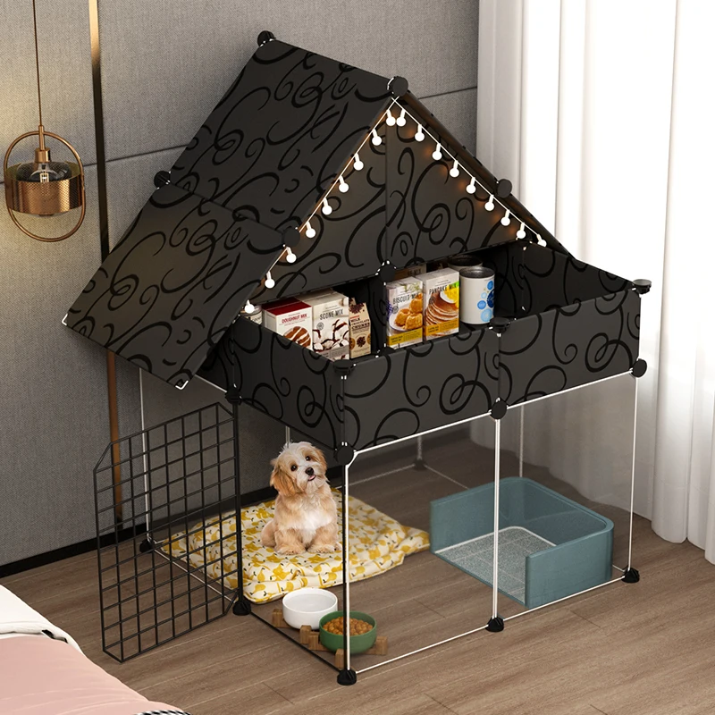 

Dog Crate Small Dog Medium-Sized Dog Fence Indoor with Separation Toilet Teddy Puppy Villa Pet Fence