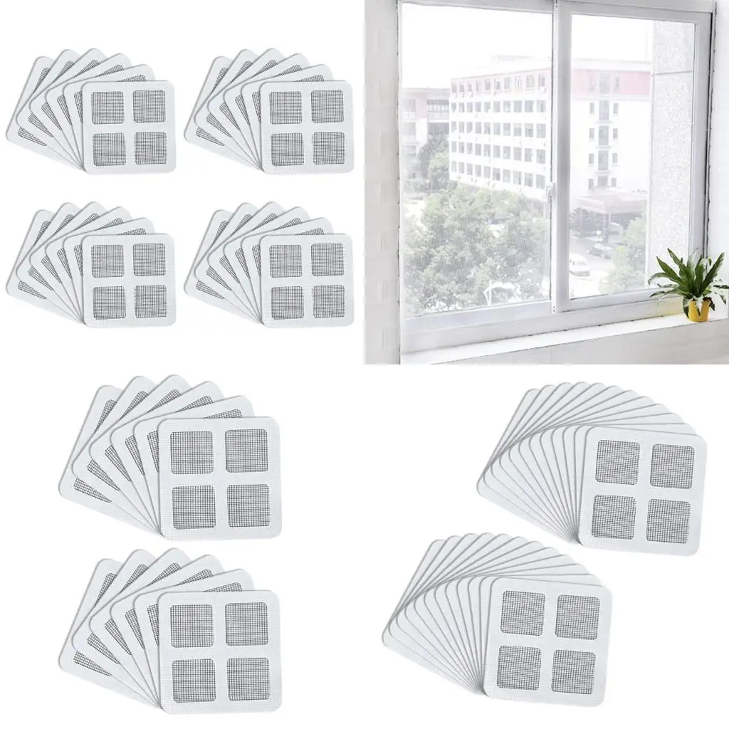

E8BD 12/24Pcs Window Screen Mesh Sticker for Home Apartment Office Easy Installation