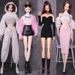 Clothing set / hoodie shirt long pant plush coat dress outfit / doll accessories for 30cm xinyi Fr ST blythe BB doll clothes