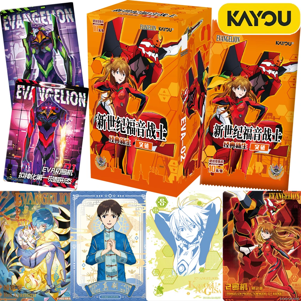 

New Kayou Genuine EVA Anime Hobby Collection Cards Ikari Shinji Asuka Colorful Exquisite Character Portrait Cards Christmas Gift