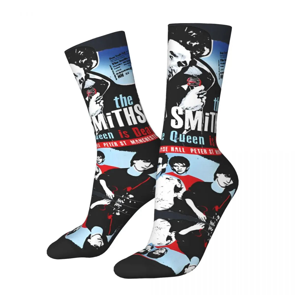 Crazy compression The Band Sock for Men Vintage The Smiths Quality Pattern Crew Sock Novelty