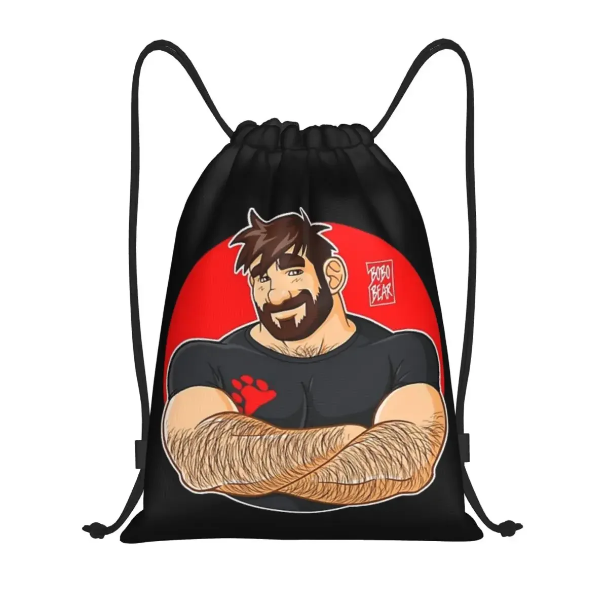 ADAM LIKES CROSSING ARMS Portable Sports Bag Thicken Drawstring Belt Riding Backpack Gym Drawstring Shoes Bag Clothes Backpacks