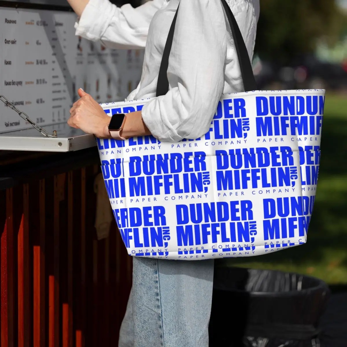 

Пляжная большая сумка с логотипом Dunder Mifflin, спортивная сумка для занятий йогой, большая большая сумка, женская дорожная сумка, сумка для фитнеса