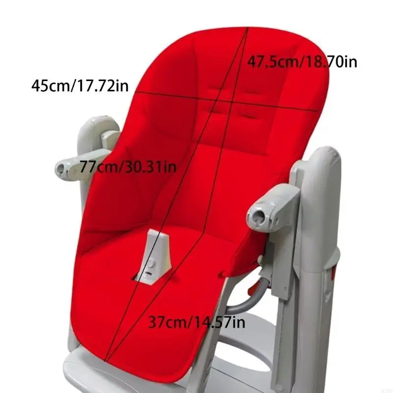 97BE غطاء حماية من جلد البولي يوريثان وسادة مقعد وسادة نمو شاري لكراسي طعام الأطفال #6