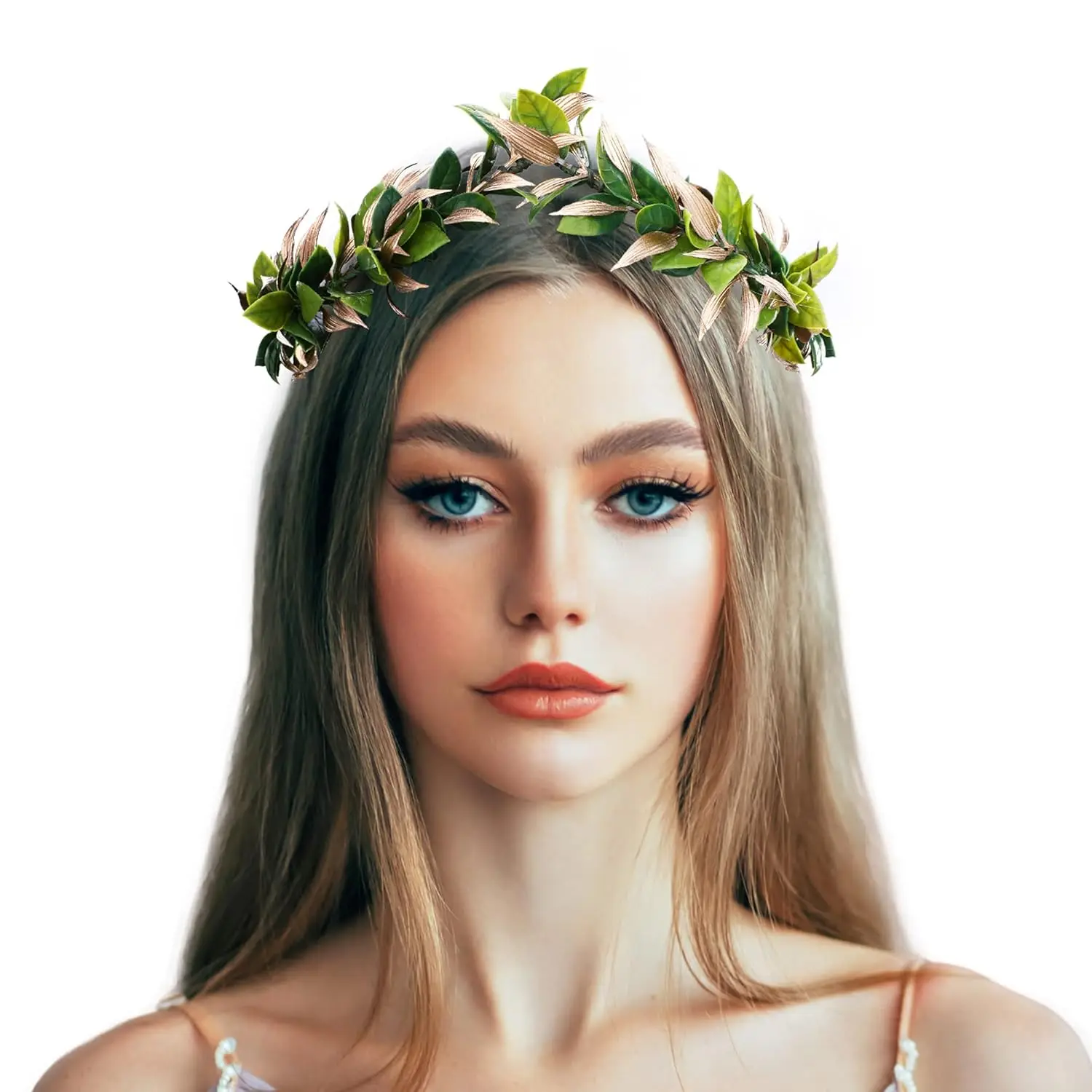 Unisex Laurel Leaf King Headband Crown Greek Elf Headpiece Woodland Fairy Circlet Forest Elven Headband Party Halloween Cosplay