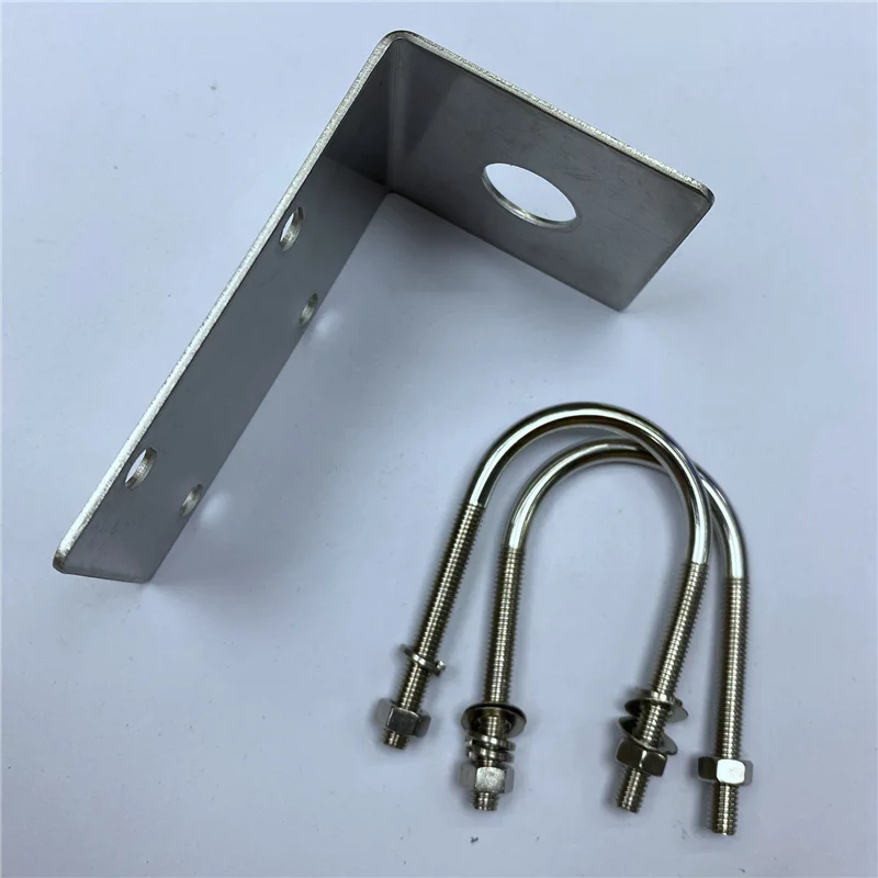 

Suitable 2X Stainless Steel Antenna Mount Bracket With U Style Bolts For Ham UHF VHF CB Cellular Trucker Antenna Use Accepted