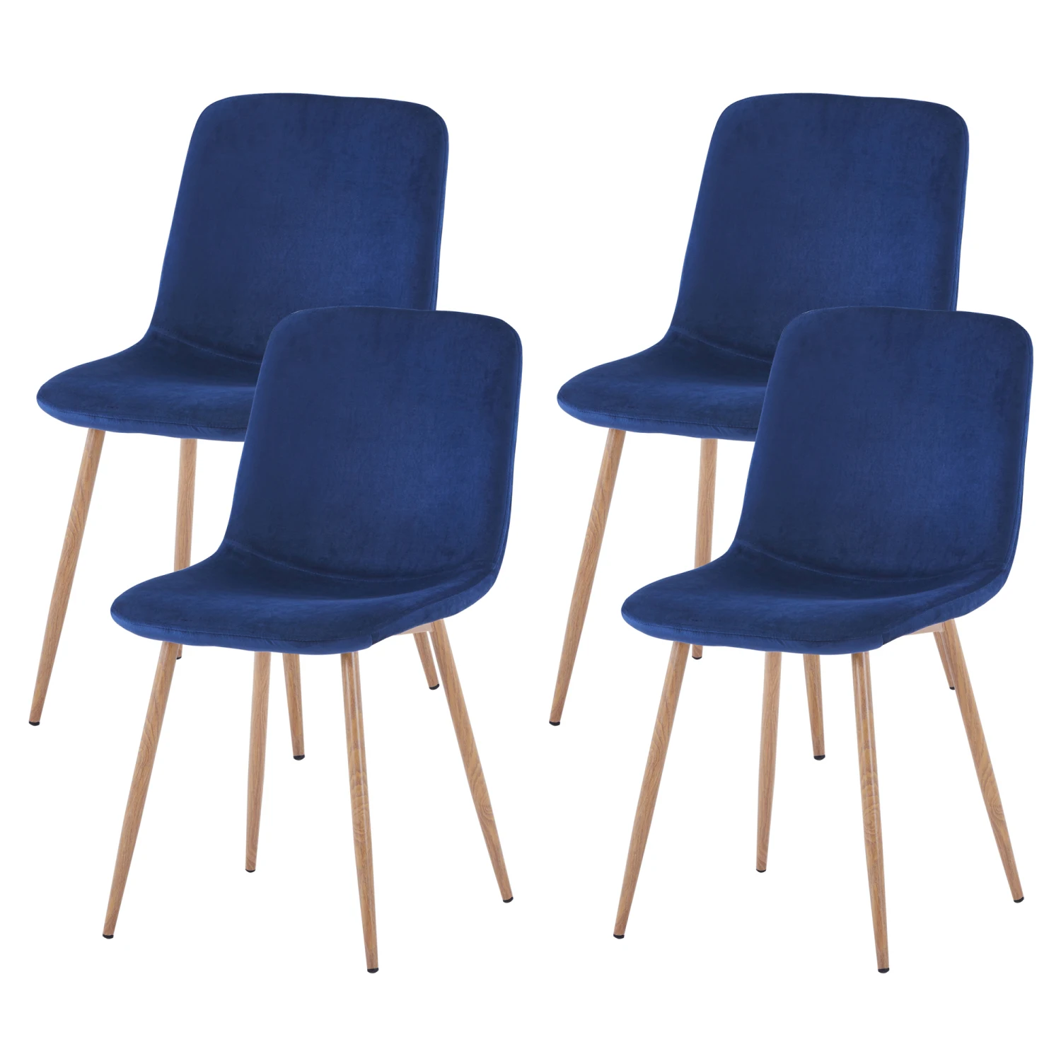 Blue Modern Dining Chairs Set of 4 - New Technology, Perfect for Restaurants, Cafes, Offices, Living Rooms & Reception Areas.